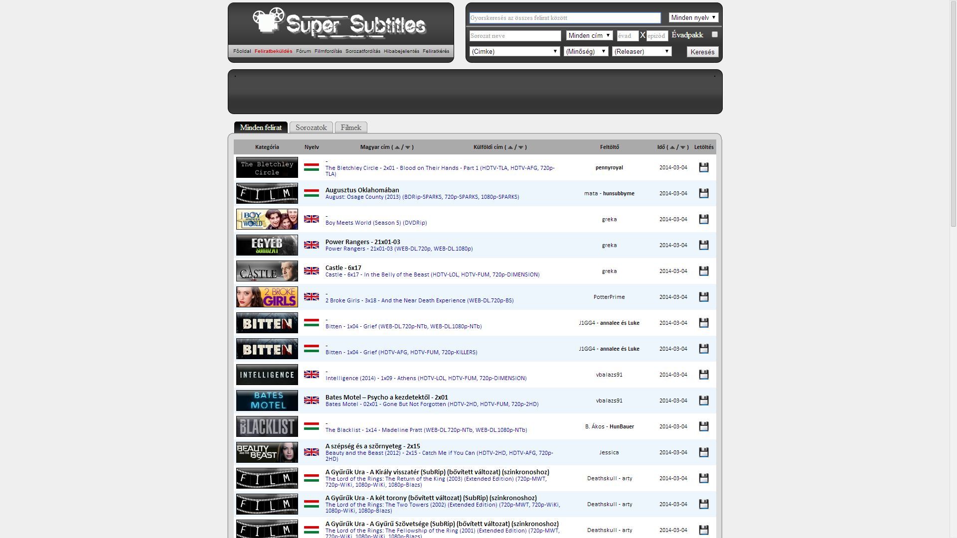 Project feliratok-info-2010